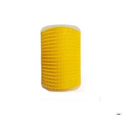 Wall-Mount Cat Self-Grooming Brush – Corner Scratcher & Massager with Catnip