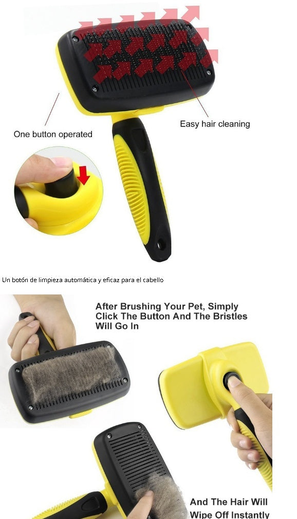 Self-Cleaning Pet Grooming Brush – Deshedding Tool for Dogs & Cats