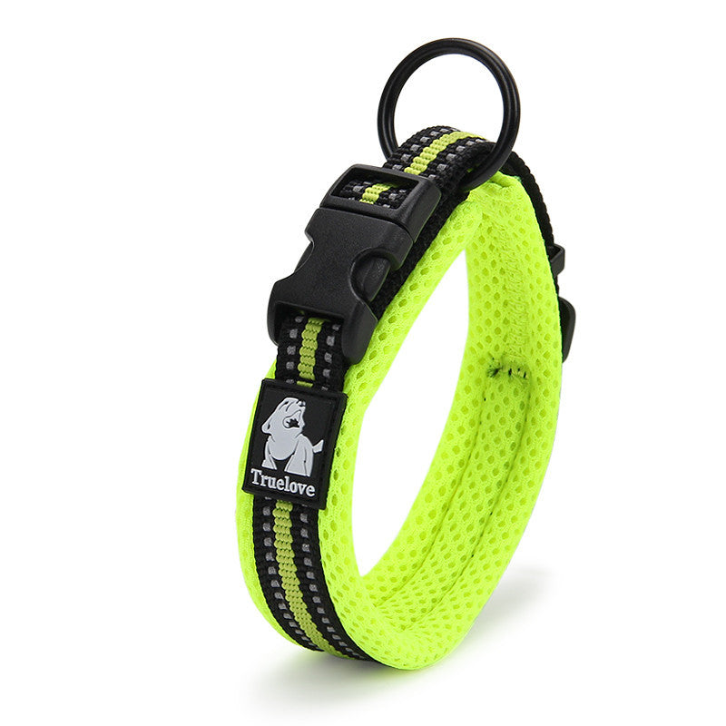 3M Reflective Dog Collar – Soft Padded Adjustable Nylon for Night Safety – grooming kit