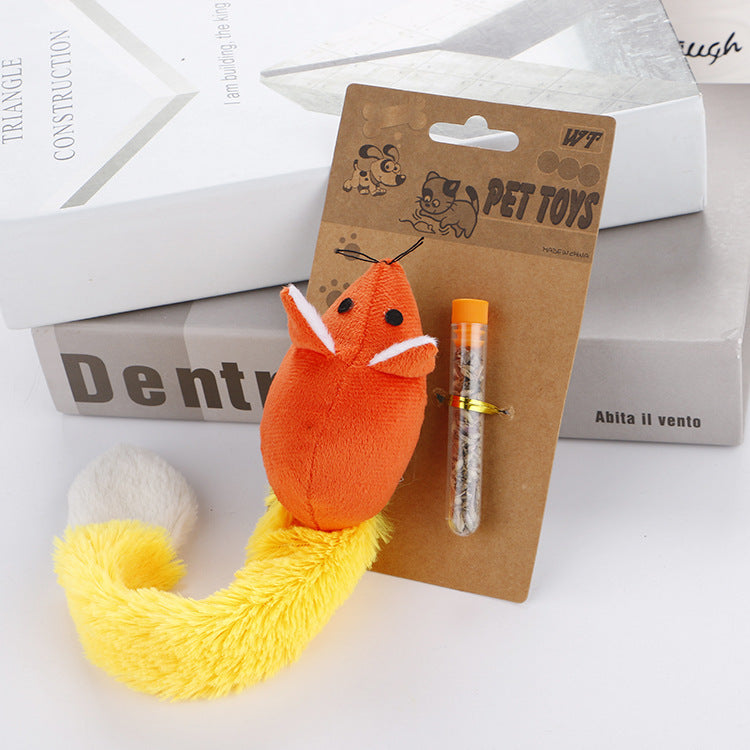 Plush Catnip Mouse Toy for Cats – Refillable Mint Pouch & Soft Fabric