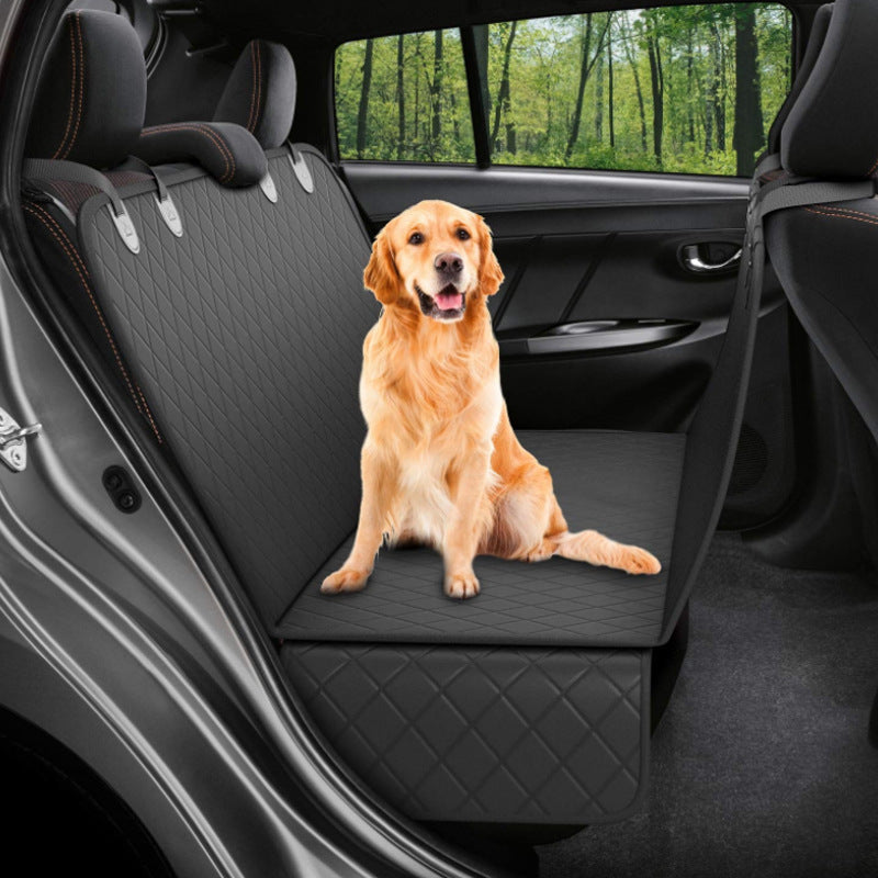 Waterproof Dog Car Seat Cover – Mesh Window, Anti-Slip, Universal Fit