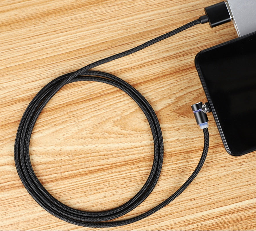 360° Magnetic Charging Cable – Fast Charge with LED for iPhone, Android & Type-C – car-accessory
