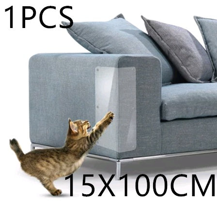 Transparent Anti-Scratch Sofa Protector – PVC Film for Cats & Pets