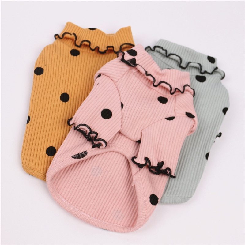 Polka Dot Cotton Dog Shirt – Soft, Stylish & Lightweight Everyday Pet Outfit