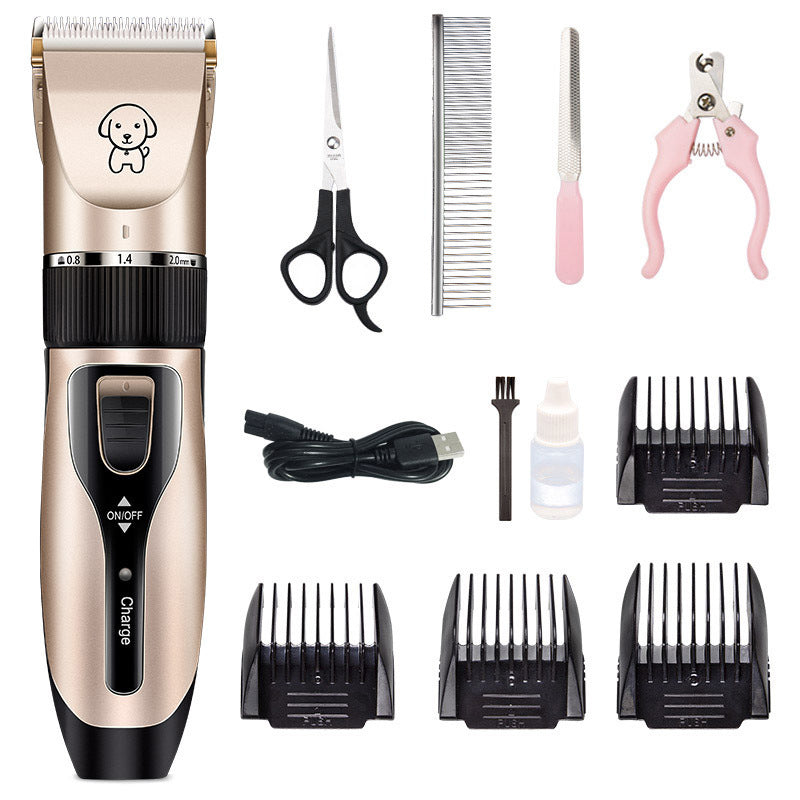 Rechargeable Pet Hair Clipper – Low Noise, Ceramic Blade, 90min Runtime