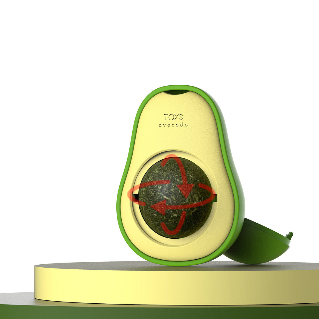Avocado Catnip Ball Toy with Peppermint – Dental & Digestive Benefits