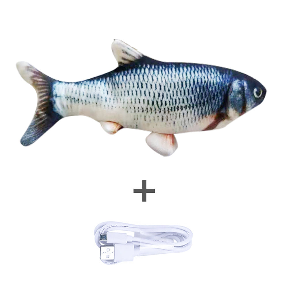 USB Flopping Fish Cat Toy – Rechargeable, Realistic & Safe for Solo Play