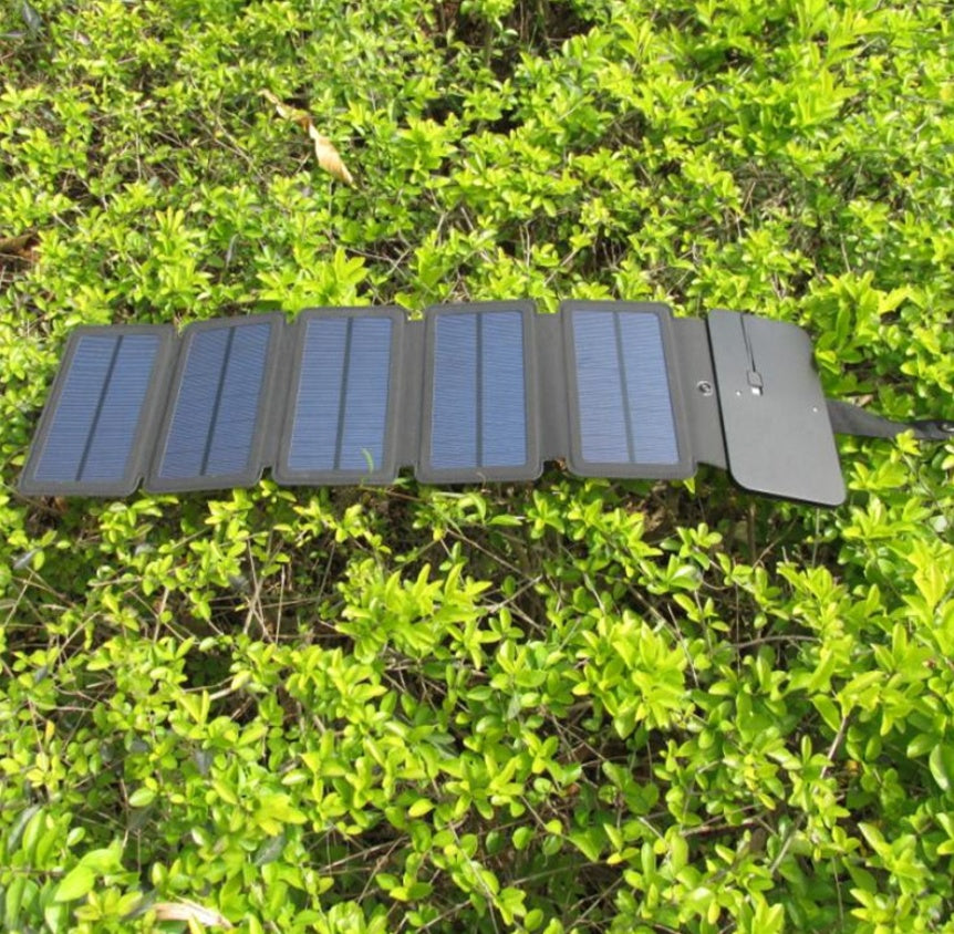 7W Folding Solar Charger – Portable USB Solar Panel for Camping & Emergency Use – power-bank