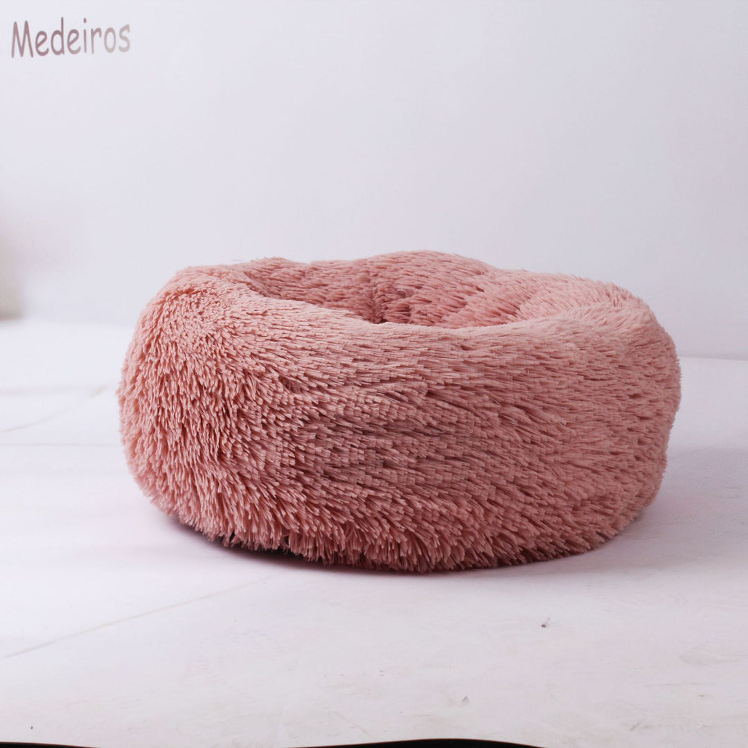 Plush Donut Pet Bed – Calming Nest for Dogs & Cats in 13 Colors
