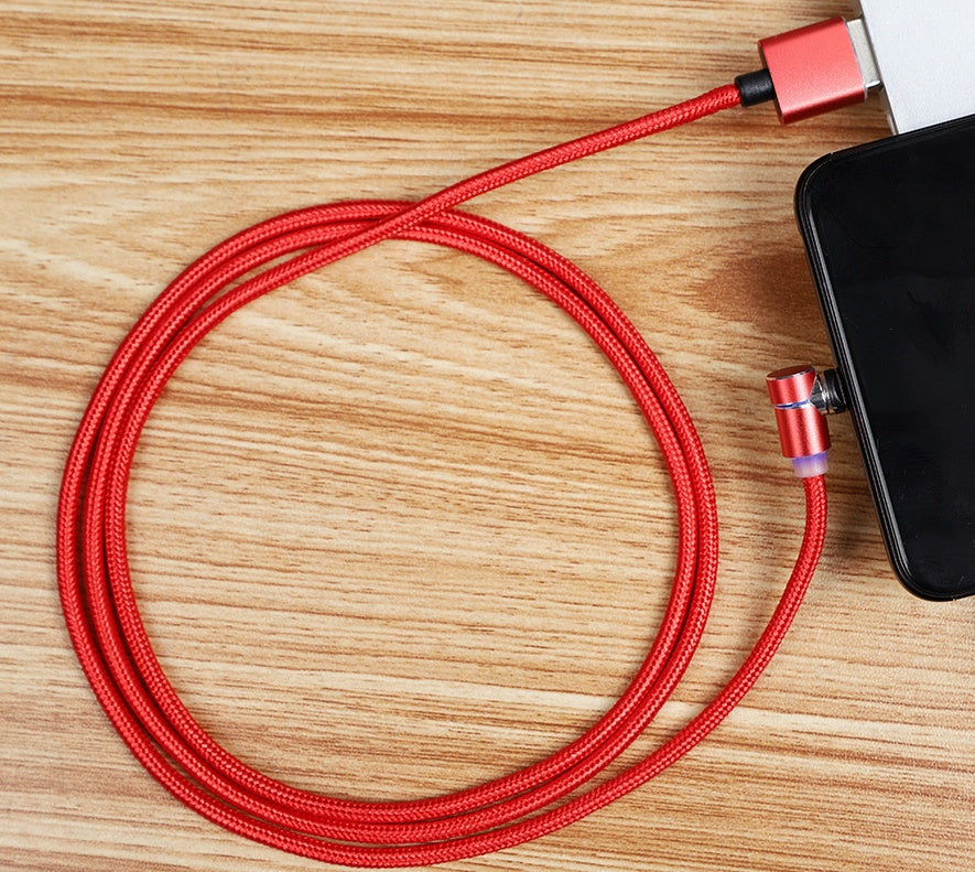 360° Magnetic Charging Cable – Fast Charge with LED for iPhone, Android & Type-C – car-accessory