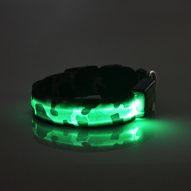 LED Light-Up Dog Collar – USB Safety Night Collar with 3 Flash Modes
