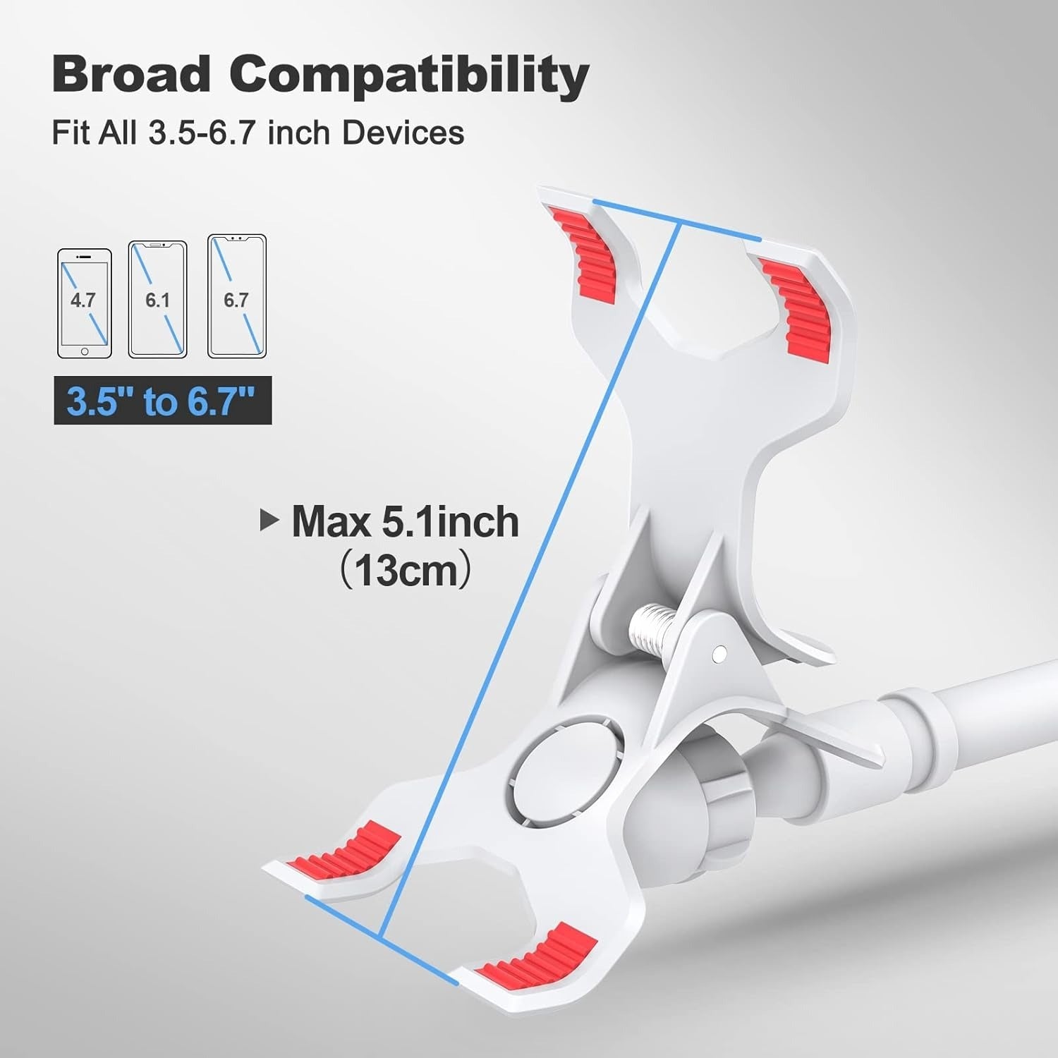 Newest Gooseneck Phone Holder 31in Long Flexible Lazy Arm Clip Adjustable Overhead Phone Mount For Phone - JEFF's Favorite Picks