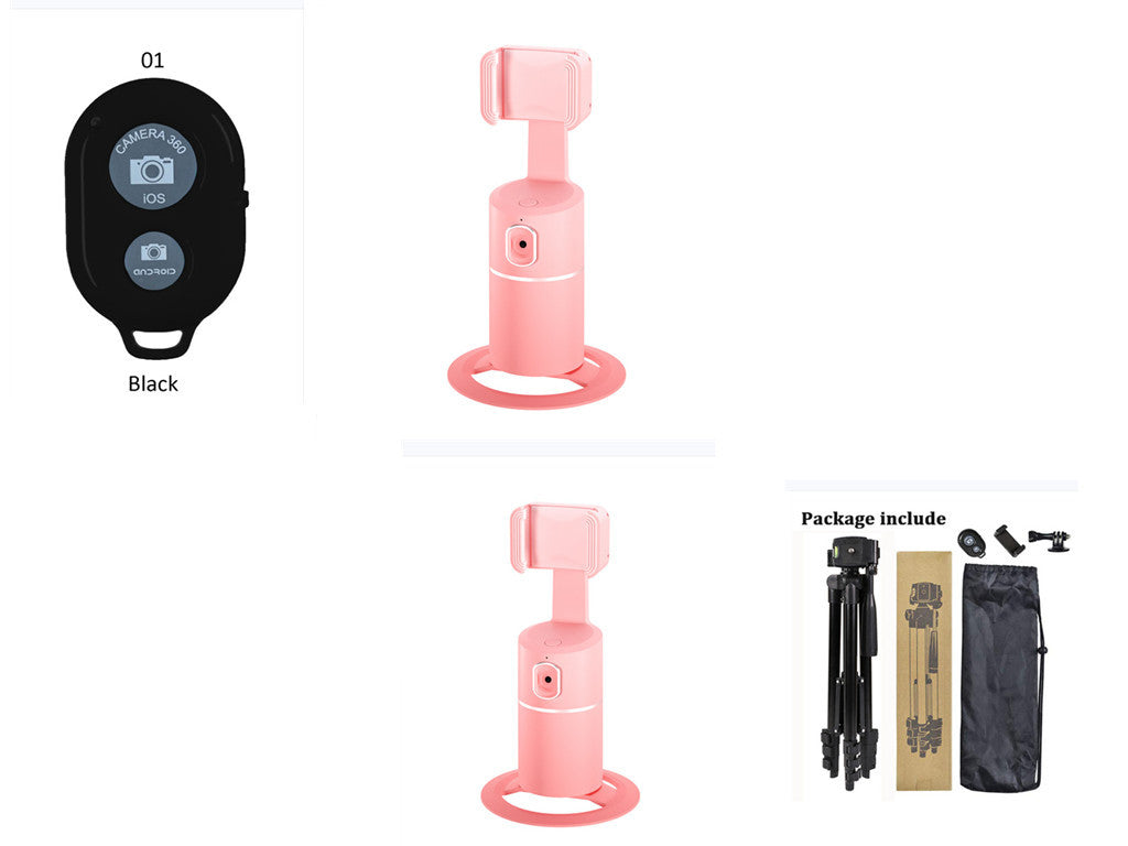 AI Face Tracking Phone Mount – 360° Auto-Tracking Stand for Live Streaming & Vlogging