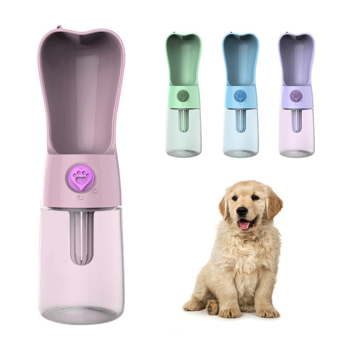 Portable Dog Water Bottle with Filter – Leakproof & BPA-Free Travel Cup – grooming kit