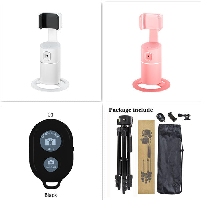 AI Face Tracking Phone Mount – 360° Auto-Tracking Stand for Live Streaming & Vlogging