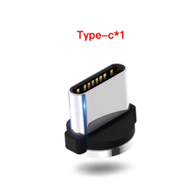 Circular Magnetic Charging Cable – LED Light, 2.1A Fast Charge for iPhone & Android