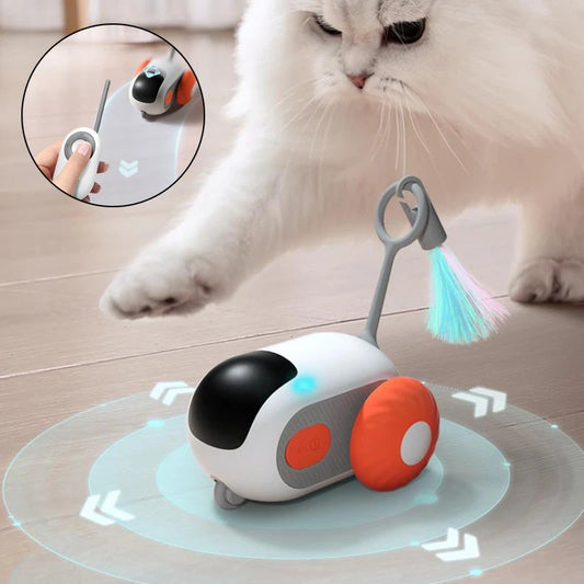 Crazy-Joy Remote Control Cat Toy Car – 2 Modes, Auto & Manual, Obstacle Avoidance – grooming kit