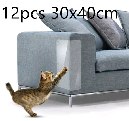 Transparent Anti-Scratch Sofa Protector – PVC Film for Cats & Pets