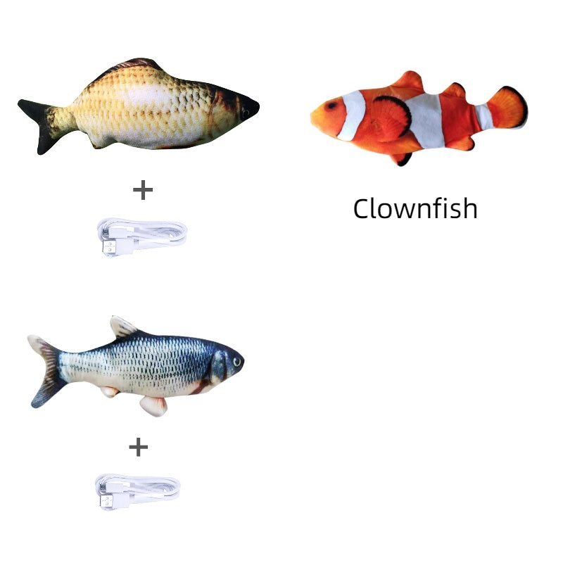 USB Flopping Fish Cat Toy – Rechargeable, Realistic & Safe for Solo Play