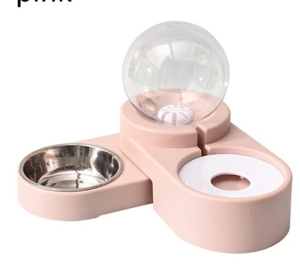 Ball-Type Automatic Pet Water Bowl – Spill-Free Stainless Steel Feeder