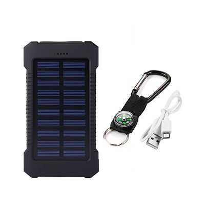 8000mAh Solar Power Bank with LED Light & Compass – Waterproof Outdoor Charger – car-accessory