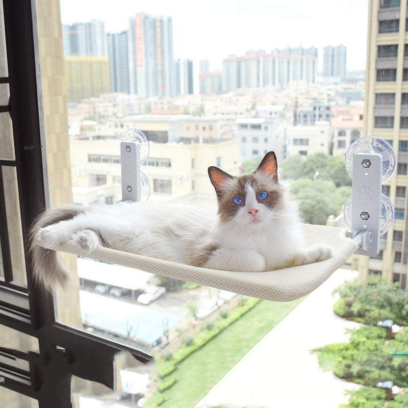 Plush Suction Cup Window Cat Perch – Cozy Window Hammock for Sun-Loving Cats