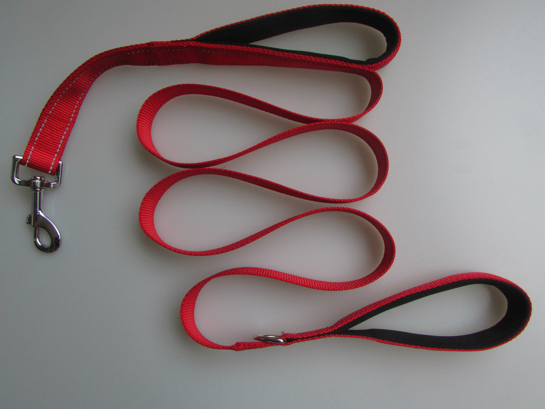 Reflective Dual-Handle Dog Leash – 180cm Safe Control for Day & Night Walks
