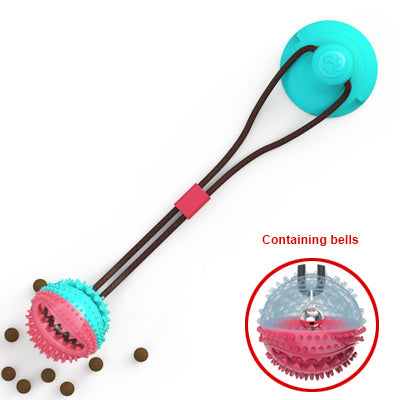 Suction Cup Tug Rope Dog Toy – Treat Dispenser & Dental Chew for Self-Play
