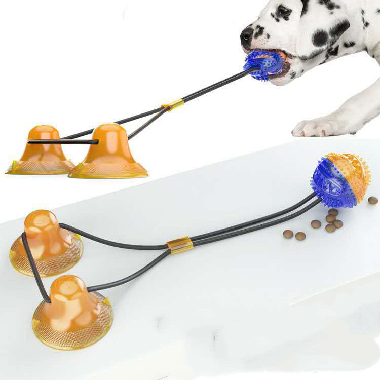 Multifunctional Suction Cup Dog Toy – Tug, Chew & Treat Dispenser (Food-Grade TPR)