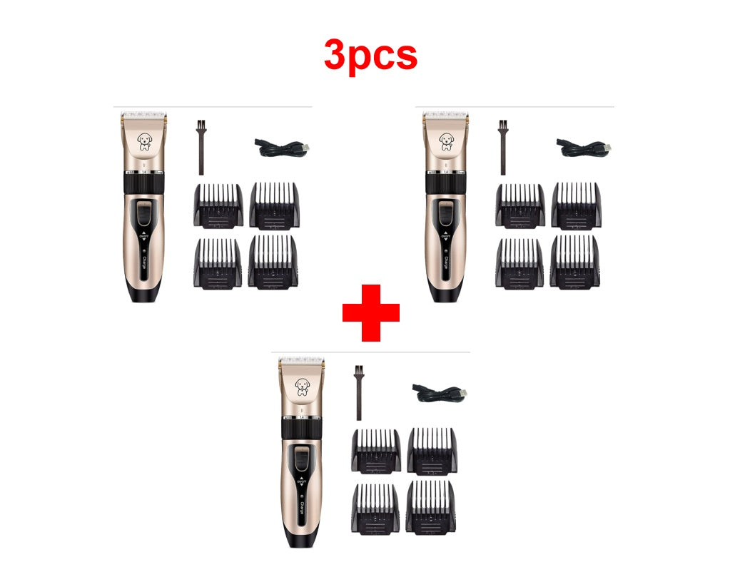 Rechargeable Pet Hair Clipper – Low Noise, Ceramic Blade, 90min Runtime