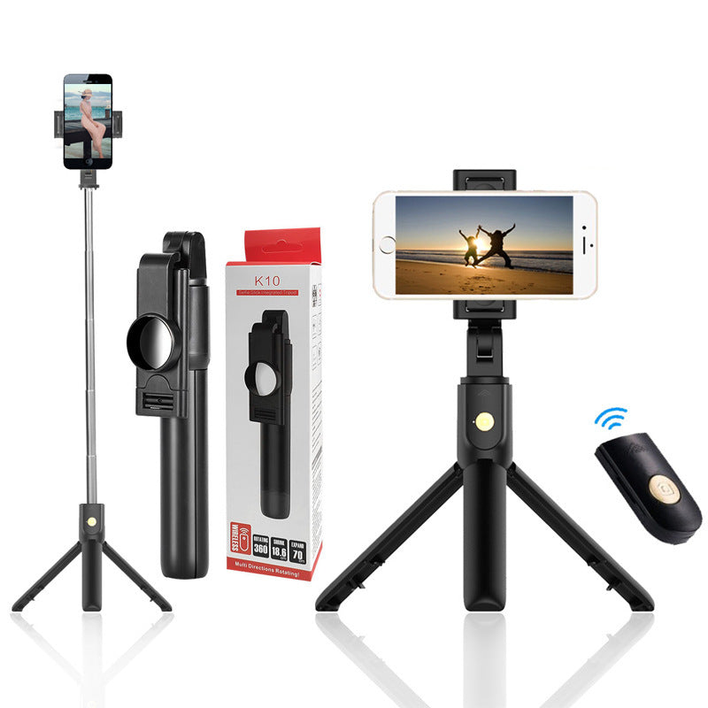 K10 Bluetooth Selfie Stick with Wireless Remote – Foldable Tripod for iPhone & Android