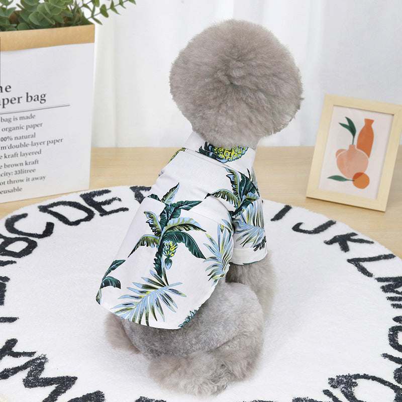 Hawaiian Cotton Pet Shirt – Summer Style for Dogs & Cats