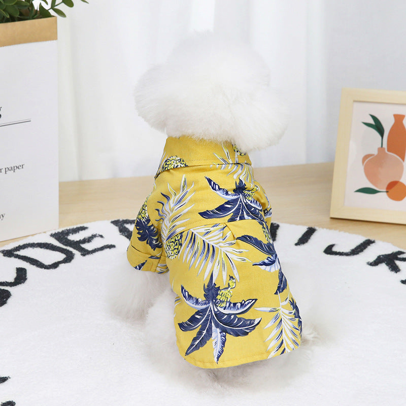 Hawaiian Cotton Pet Shirt – Summer Style for Dogs & Cats