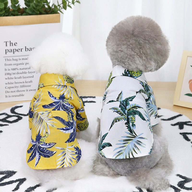 Hawaiian Cotton Pet Shirt – Summer Style for Dogs & Cats