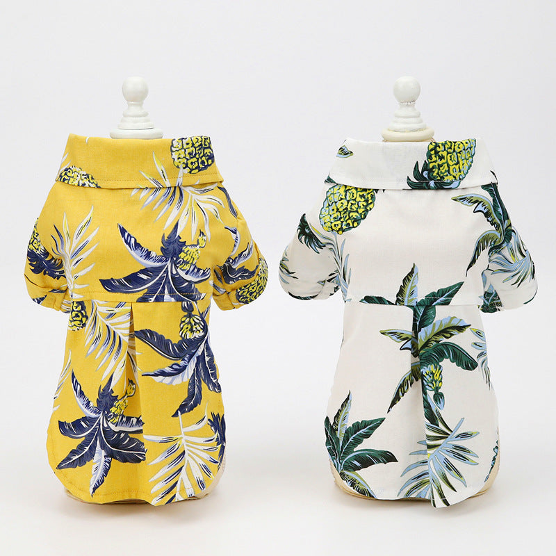 Hawaiian Cotton Pet Shirt – Summer Style for Dogs & Cats