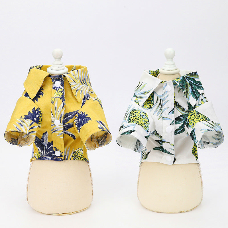 Hawaiian Cotton Pet Shirt – Summer Style for Dogs & Cats