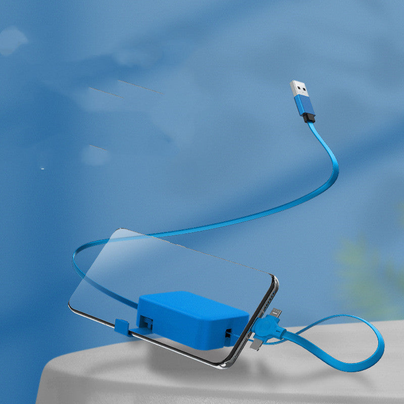 Retractable 3-in-1 Charging Cable – Lightning, USB-C, Micro USB | 100cm