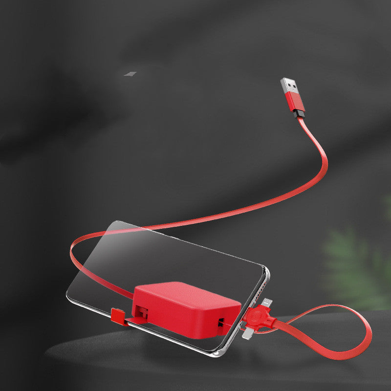 Retractable 3-in-1 Charging Cable – Lightning, USB-C, Micro USB | 100cm