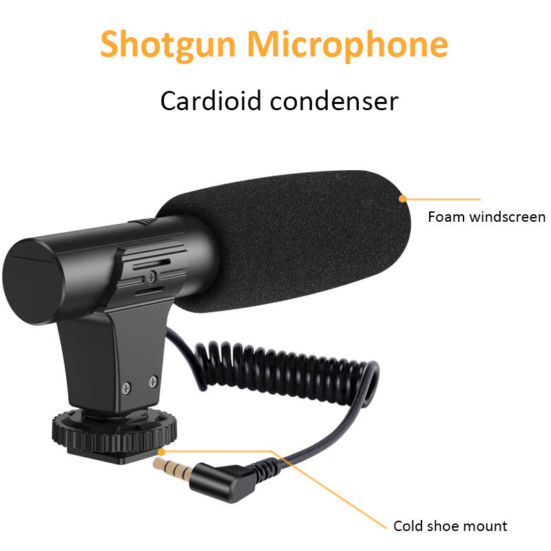 Universal Tripod Mic Set with Condenser Microphone – For iPhone, Smartphones & Cameras