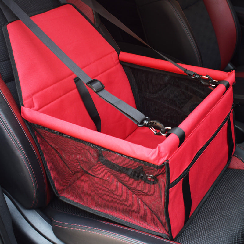 4D Pet Car Seat Mat – Travel Carrier with Safety Leash & Pocket – grooming kit