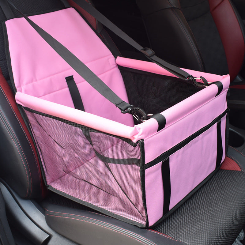 4D Pet Car Seat Mat – Travel Carrier with Safety Leash & Pocket – grooming kit