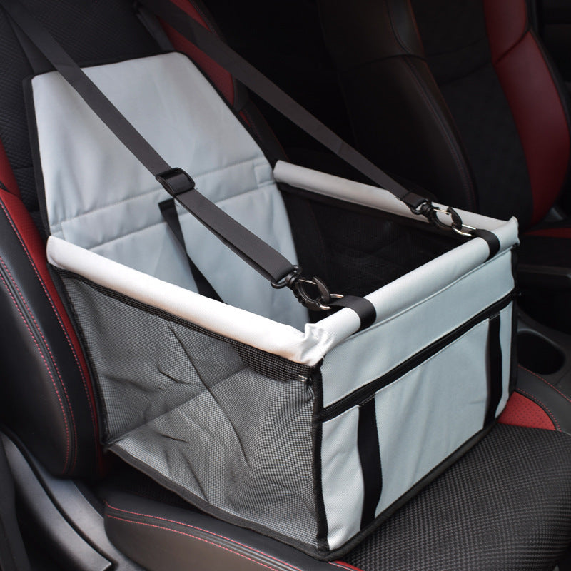 4D Pet Car Seat Mat – Travel Carrier with Safety Leash & Pocket – grooming kit
