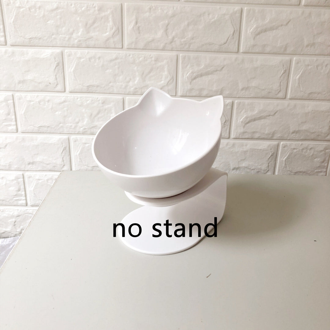 Ergonomic Cat Feeding Bowl – Tilted Transparent Design (Single or Double)