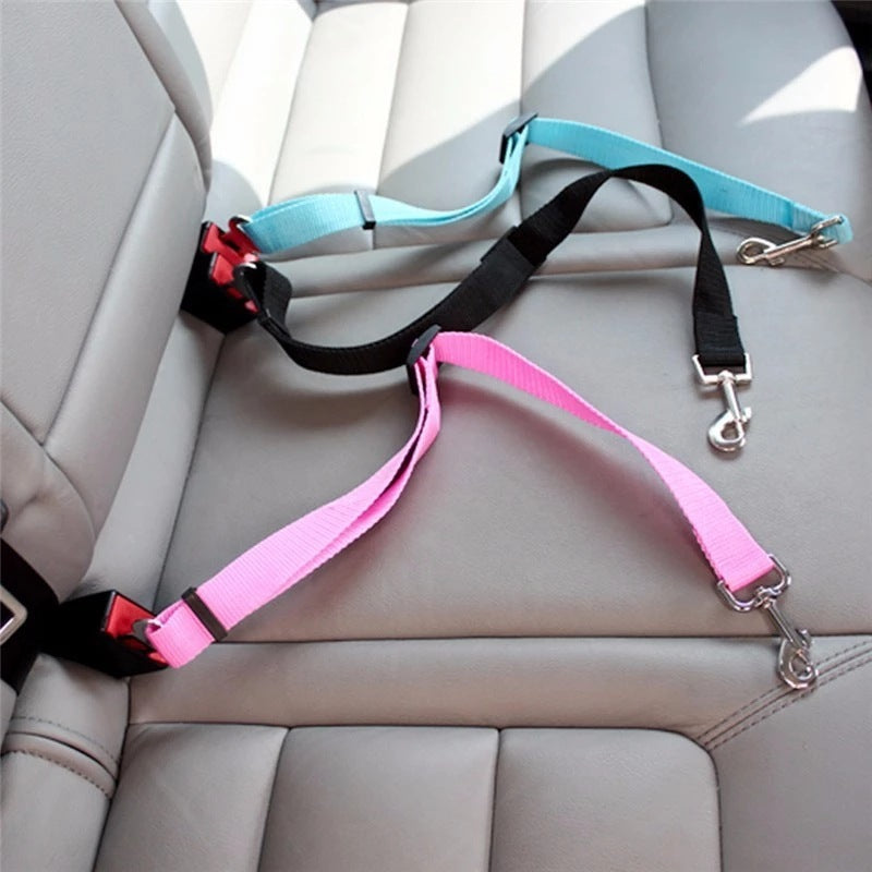 Adjustable Dog Car Seatbelt – Pet Travel Safety Harness for Dogs & Cats – grooming kit
