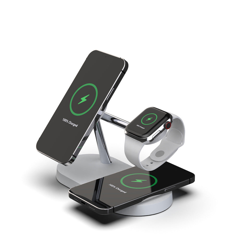 5-in-1 Magnetic Wireless Charging Station with Touch-Control Night Light – MagSafe-Compatible – power-bank
