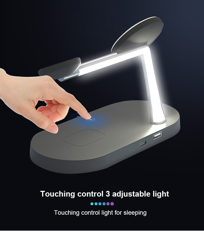 5-in-1 Magnetic Wireless Charging Station with Touch-Control Night Light – MagSafe-Compatible – power-bank