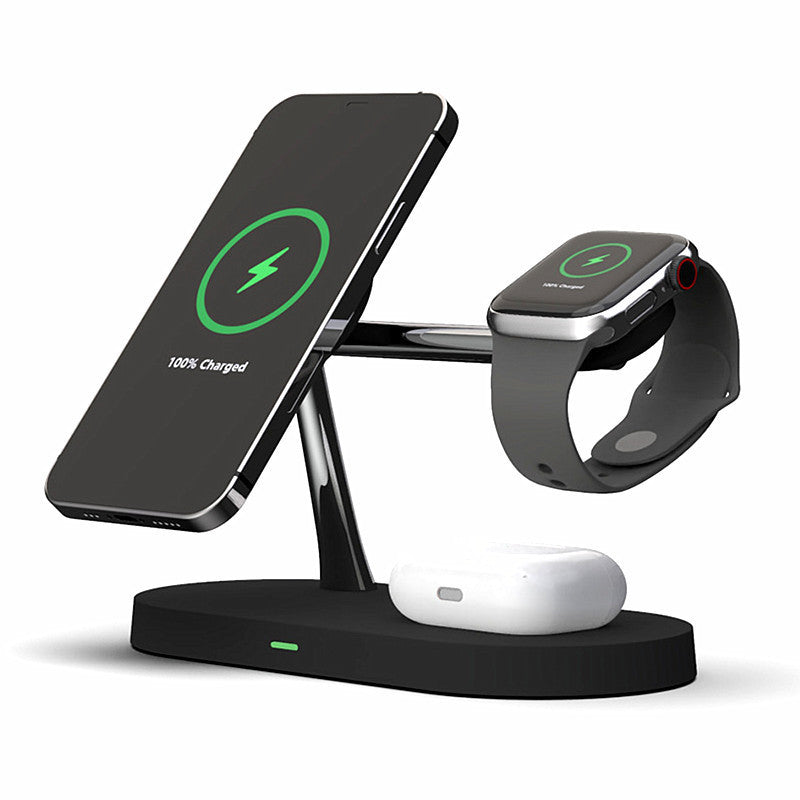 5-in-1 Magnetic Wireless Charging Station with Touch-Control Night Light – MagSafe-Compatible – power-bank