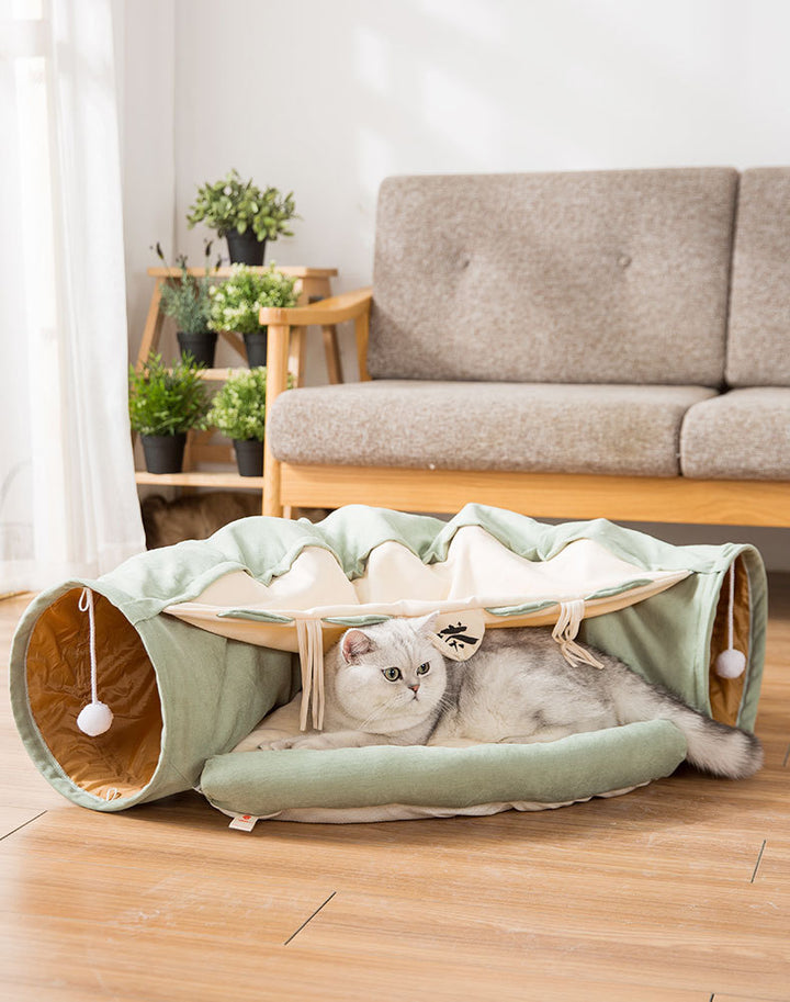 Collapsible Cat Tunnel – Durable, Washable & Fun for Cats – grooming kit