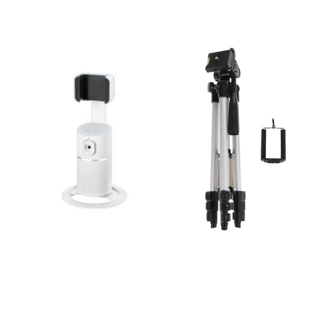 AI Face Tracking Phone Mount – 360° Auto-Tracking Stand for Live Streaming & Vlogging
