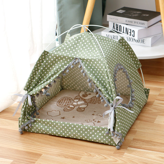 Portable Waterproof Pet Tent Bed – Foldable Outdoor Shelter for Cats & Small Dogs – grooming kit